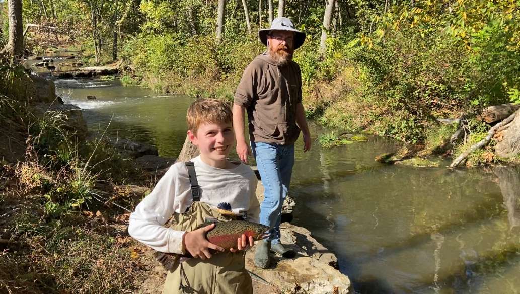 Son caught lots of huge trout