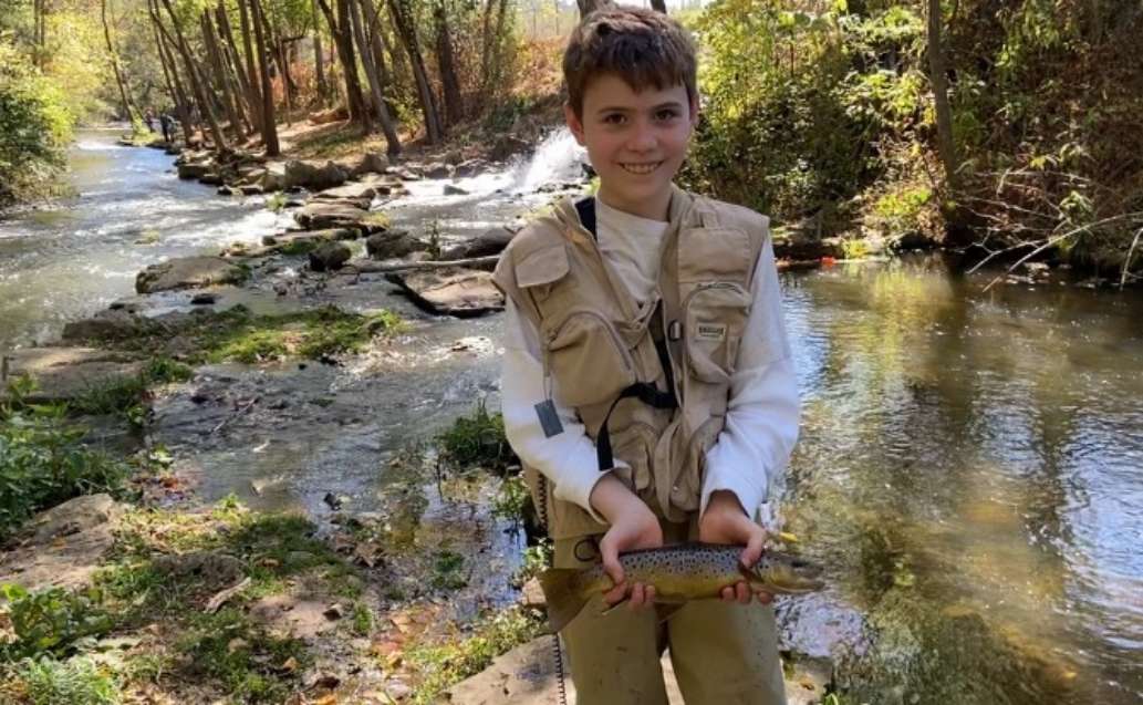 Son caught lots of huge trout